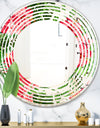 Tropical Leaves and Flowers I - Cottage Round or Oval Wall Mirror - Wave