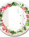 Tropical Leaves and Flowers I - Cottage Round or Oval Wall Mirror - Leaves