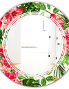 Tropical Leaves and Flowers I - Cottage Round or Oval Wall Mirror - Triple C