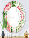 Tropical Leaves and Flowers I - Cottage Round or Oval Wall Mirror - Wave