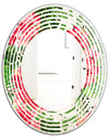 Tropical Leaves and Flowers I - Cottage Round or Oval Wall Mirror - Wave