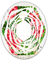 Tropical Leaves and Flowers I - Cottage Round or Oval Wall Mirror - Whirl