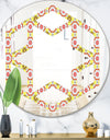 Retro Ethnic Abstract Kaleidoscope Design - Modern Round or Oval Wall Mirror - Hexagon Star