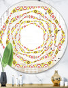 Retro Ethnic Abstract Kaleidoscope Design - Modern Round or Oval Wall Mirror - Whirl