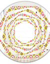 Retro Ethnic Abstract Kaleidoscope Design - Modern Round or Oval Wall Mirror - Whirl