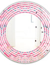 Abstract Retro Geometric III - Modern Round or Oval Wall Mirror - Wave