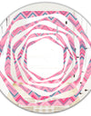 Abstract Retro Geometric III - Modern Round or Oval Wall Mirror - Whirl