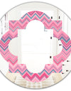 Abstract Retro Geometric III - Modern Round or Oval Wall Mirror - Quatrefoil