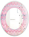 Abstract Retro Geometric III - Modern Round or Oval Wall Mirror - Wave