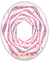 Abstract Retro Geometric III - Modern Round or Oval Wall Mirror - Whirl