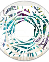 Retro Floral Botanical Design II - Modern Round or Oval Wall Mirror - Whirl