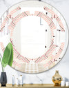 Retro Ornament With Decorative Elements - Modern Round or Oval Wall Mirror - Space