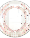Retro Ornament With Decorative Elements - Modern Round or Oval Wall Mirror - Space