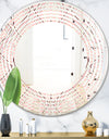 Retro Ornament With Decorative Elements - Modern Round or Oval Wall Mirror - Wave