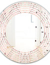 Retro Ornament With Decorative Elements - Modern Round or Oval Wall Mirror - Wave