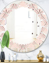Retro Ornament With Decorative Elements - Modern Round or Oval Wall Mirror - Leaves