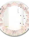 Retro Ornament With Decorative Elements - Modern Round or Oval Wall Mirror - Leaves