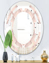 Retro Ornament With Decorative Elements - Modern Round or Oval Wall Mirror - Space