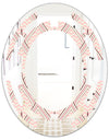 Retro Ornament With Decorative Elements - Modern Round or Oval Wall Mirror - Space