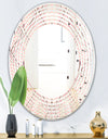 Retro Ornament With Decorative Elements - Modern Round or Oval Wall Mirror - Wave