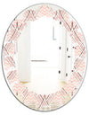 Retro Ornament With Decorative Elements - Modern Round or Oval Wall Mirror - Leaves