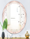 Retro Ornament With Decorative Elements - Modern Round or Oval Wall Mirror - Triple C