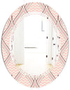 Retro Ornament With Decorative Elements - Modern Round or Oval Wall Mirror - Triple C