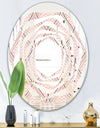 Retro Ornament With Decorative Elements - Modern Round or Oval Wall Mirror - Whirl