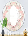 Retro Ornament With Decorative Elements - Modern Round or Oval Wall Mirror - Quatrefoil