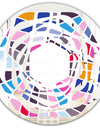 Abstract Retro Geometric Pattern I - Modern Round or Oval Wall Mirror - Whirl