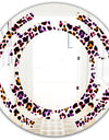 Leopard Fur Safari VII - Modern Round or Oval Wall Mirror - Space
