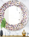 Leopard Fur Safari VII - Modern Round or Oval Wall Mirror - Wave