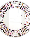 Leopard Fur Safari VII - Modern Round or Oval Wall Mirror - Wave