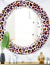 Leopard Fur Safari VII - Modern Round or Oval Wall Mirror - Triple C