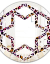Leopard Fur Safari VII - Modern Round or Oval Wall Mirror - Hexagon Star