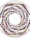Leopard Fur Safari VII - Modern Round or Oval Wall Mirror - Whirl