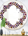 Leopard Fur Safari VII - Modern Round or Oval Wall Mirror - Quatrefoil
