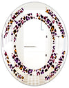 Leopard Fur Safari VII - Modern Round or Oval Wall Mirror - Space