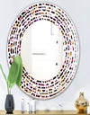 Leopard Fur Safari VII - Modern Round or Oval Wall Mirror - Wave