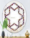 Leopard Fur Safari VII - Modern Round or Oval Wall Mirror - Hexagon Star