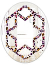 Leopard Fur Safari VII - Modern Round or Oval Wall Mirror - Hexagon Star