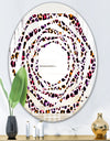 Leopard Fur Safari VII - Modern Round or Oval Wall Mirror - Whirl