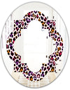 Leopard Fur Safari VII - Modern Round or Oval Wall Mirror - Quatrefoil