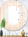 Retro Abstract Lines Pattern - Modern Round or Oval Wall Mirror - Wave