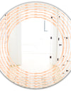Retro Abstract Lines Pattern - Modern Round or Oval Wall Mirror - Wave