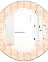 Retro Abstract Lines Pattern - Modern Round or Oval Wall Mirror - Triple C