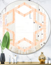 Retro Abstract Lines Pattern - Modern Round or Oval Wall Mirror - Hexagon Star