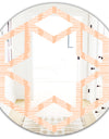 Retro Abstract Lines Pattern - Modern Round or Oval Wall Mirror - Hexagon Star