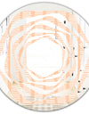 Retro Abstract Lines Pattern - Modern Round or Oval Wall Mirror - Whirl