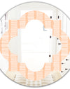 Retro Abstract Lines Pattern - Modern Round or Oval Wall Mirror - Quatrefoil
